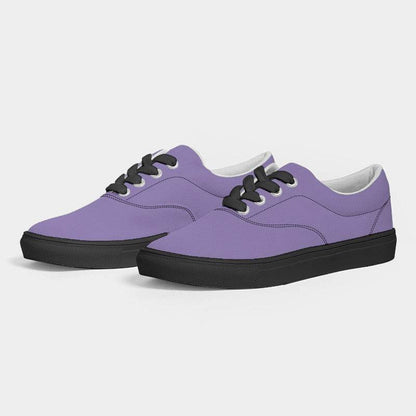 Lavender Men's Canvas Sneakers (PU-ME-LI) - Side 3