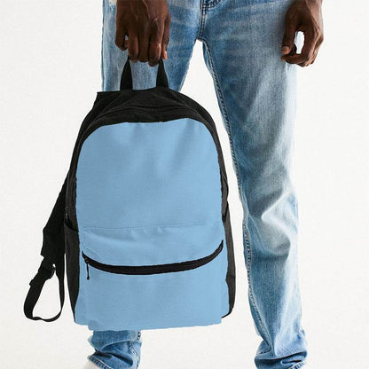 Light Blue Canvas Backpack (B-ME-LI) - Man Holding