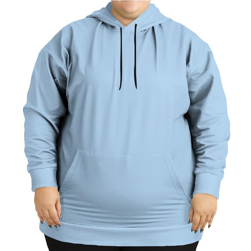 Light Blue Hoodie (C30M8Y0K0) - Woman Front PLUS