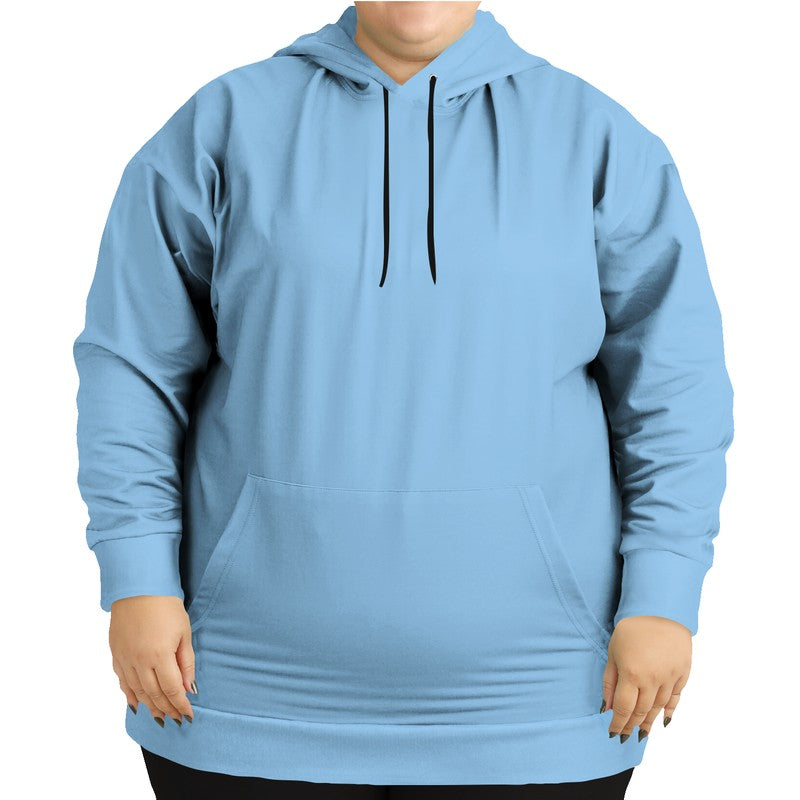 Light Blue Hoodie PLUS (B-ME-LI) - Woman Front PLUS