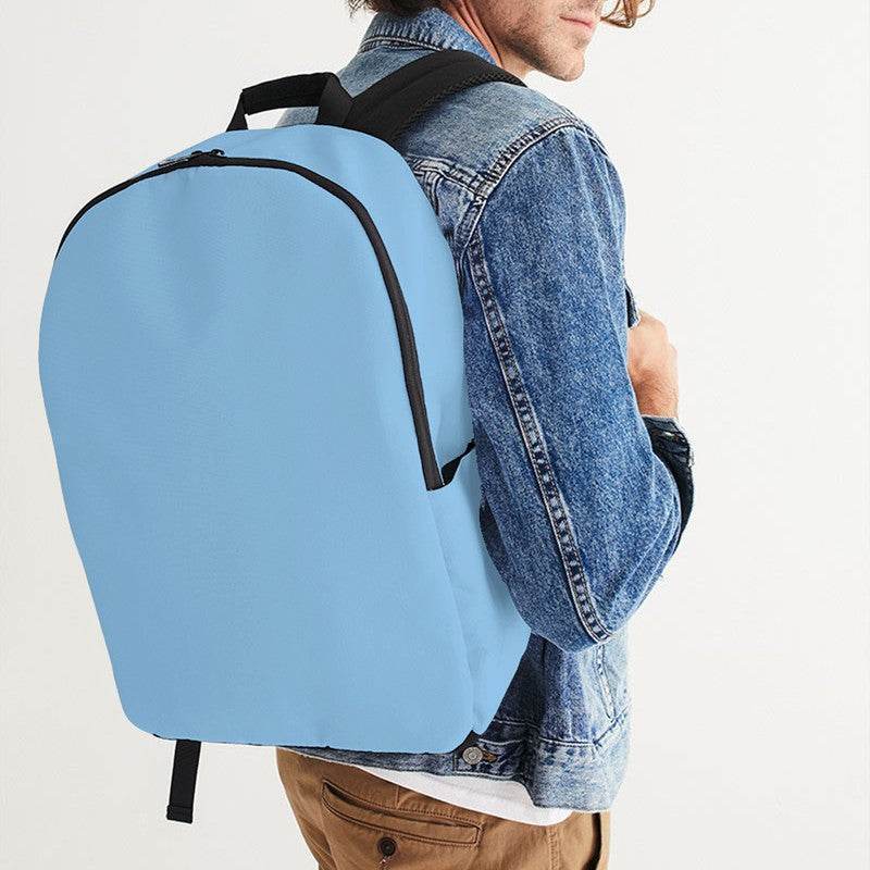 Light Blue Waterproof Backpack (B-ME-LI) - Man CloseUp