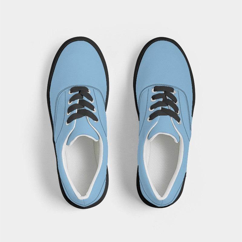 Light Blue Women's Canvas Sneakers (B-ME-LI) - Top