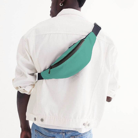 Light Clear Blue-Green Belt Bag (BG-CL-LI) - Man Back