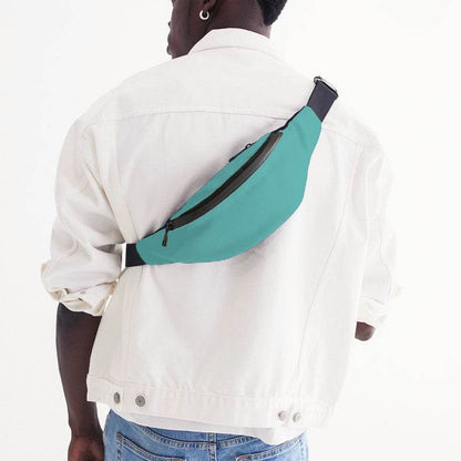 Light Clear Blue-Green Belt Bag (CBG2-CL-LI) - Man Back