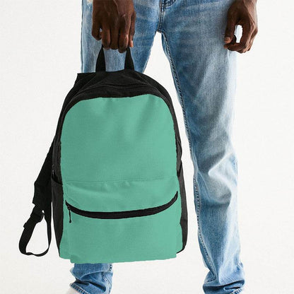 Light Clear Blue-Green Canvas Backpack (BGG1-CL-LI) - Man Holding