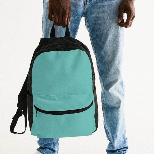 Light Clear Blue-Green Canvas Backpack (CBG3-CL-LI) - Man Holding