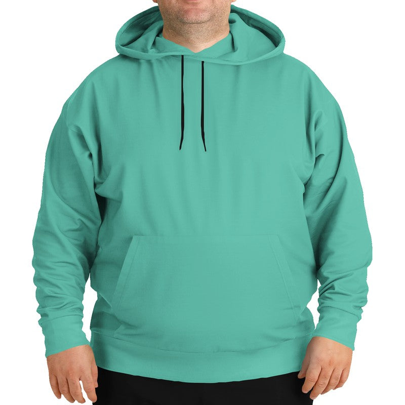 Light Clear Blue-Green Hoodie PLUS (BG-CL-LI) - Man Front PLUS