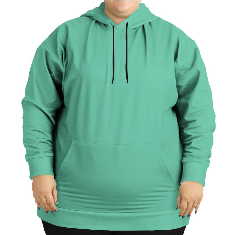 Light Clear Blue-Green Hoodie PLUS (BGG1-CL-LI) - Woman Front PLUS