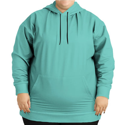 Light Clear Blue-Green Hoodie PLUS (CBG3-CL-LI) - Woman Front PLUS