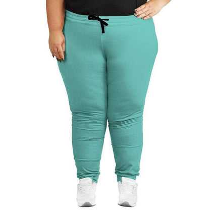 Light Clear Blue-Green Joggers PLUS (CBG3-CL-LI) - Woman Front PLUS