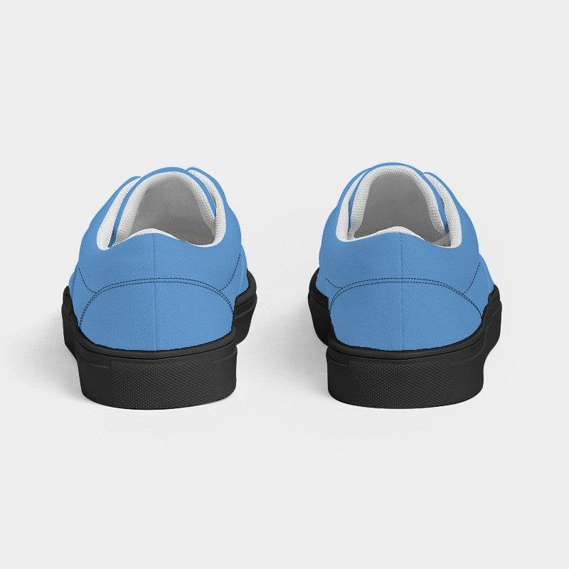 Light Clear Blue Men's Canvas Sneakers (IB3-CL-LI) - Back