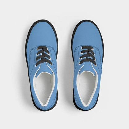 Light Clear Blue Men's Canvas Sneakers (IB3-CL-LI) - Top