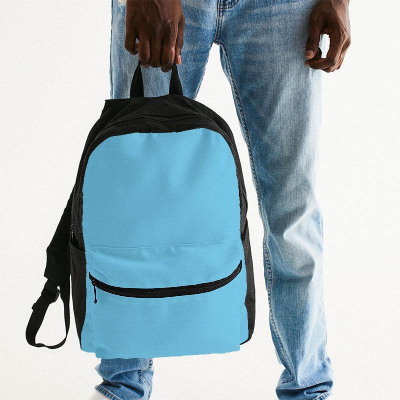 Light Clear Cyan Canvas Backpack (BC2-CL-LI) - Man Holding