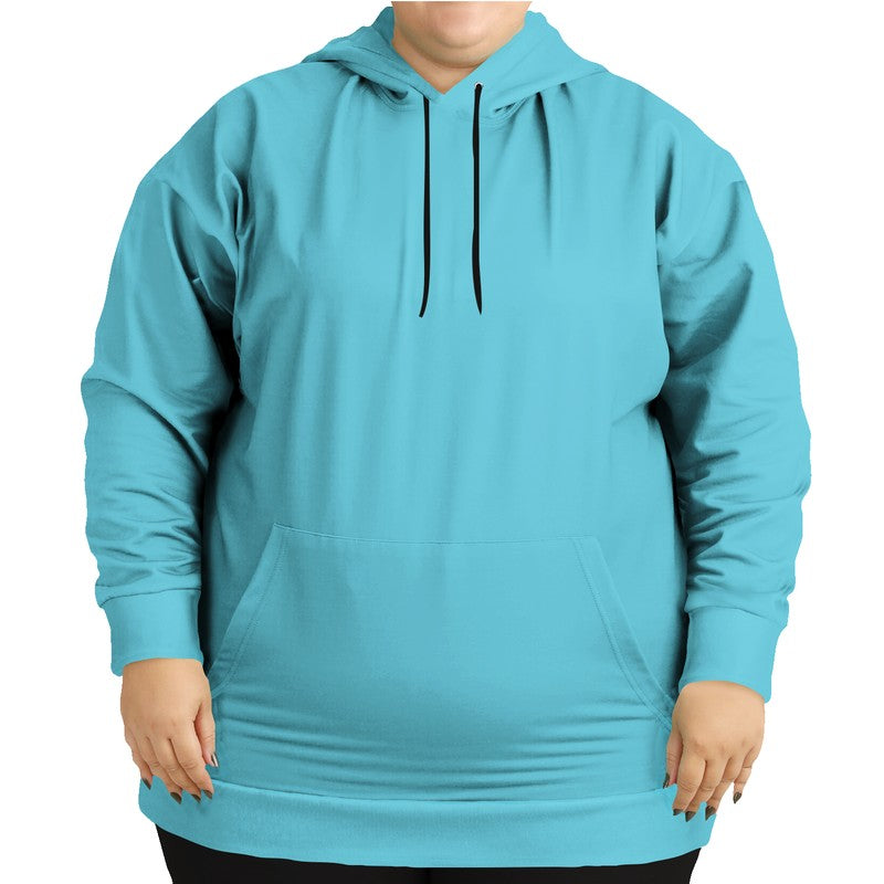 Light Clear Cyan Hoodie PLUS (C-CL-LI) - Woman Front PLUS