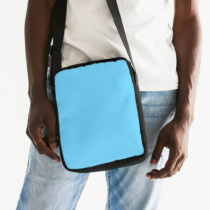 Light Clear Cyan Messenger Pouch (BC2-CL-LI) - Man Front CloseUp