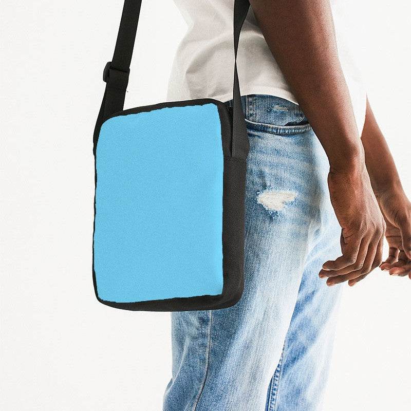 Light Clear Cyan Messenger Pouch (BC2-CL-LI) - Man Side CloseUp