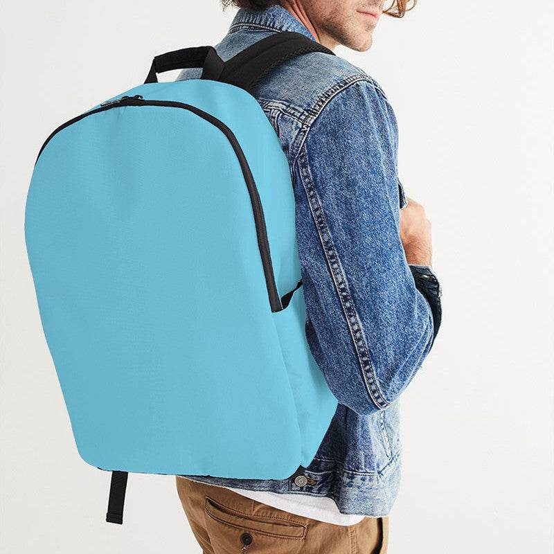 Light Clear Cyan Waterproof Backpack (BC3-CL-LI) - Man CloseUp