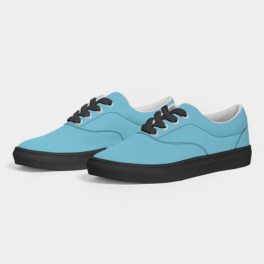 Light Clear Cyan Women's Canvas Sneakers (BC3-CL-LI) - Side 3