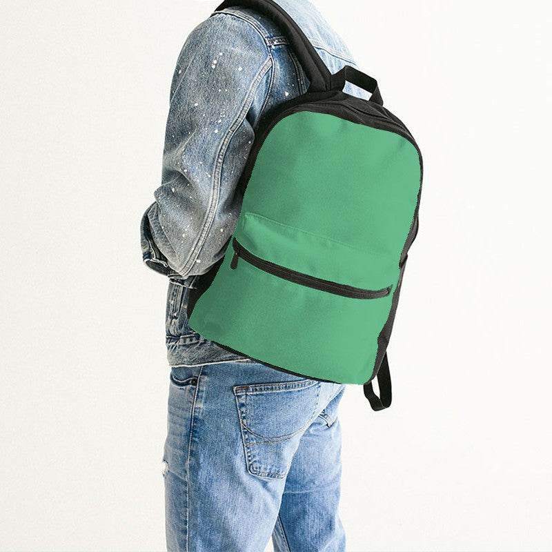 Light Clear Green Canvas Backpack (BGG3-CL-LI) - Man Back CloseUp