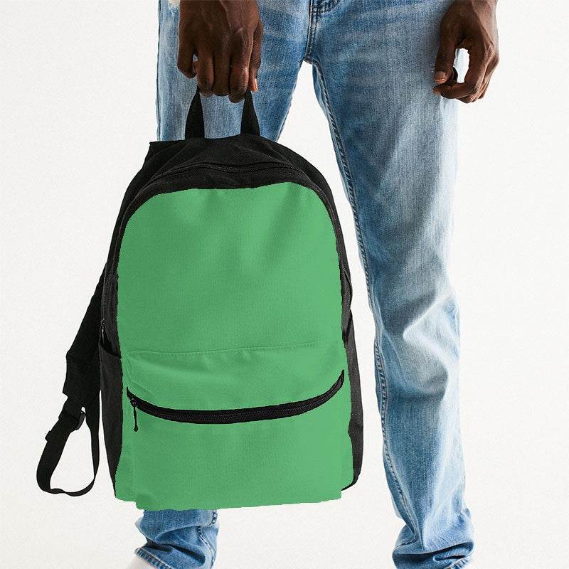Light Clear Green Canvas Backpack (G-CL-LI) - Man Holding