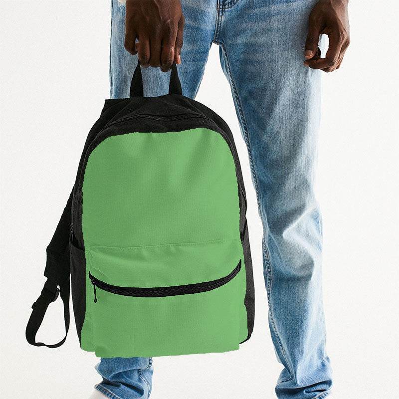 Light Clear Green Canvas Backpack (GL1-CL-LI) - Man Holding