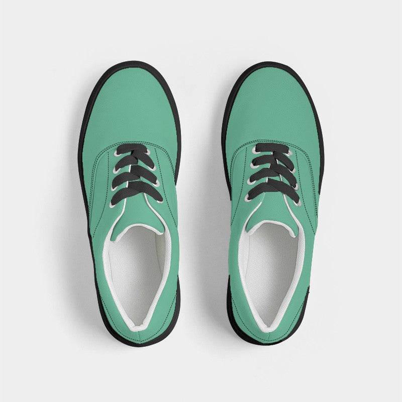 Light Clear Green Men's Canvas Sneakers (BGG2-CL-LI) - Top