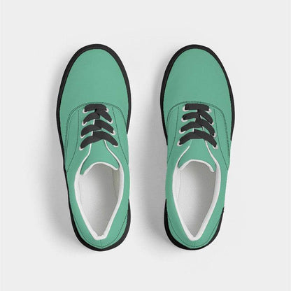 Light Clear Green Men's Canvas Sneakers (BGG2-CL-LI) - Top