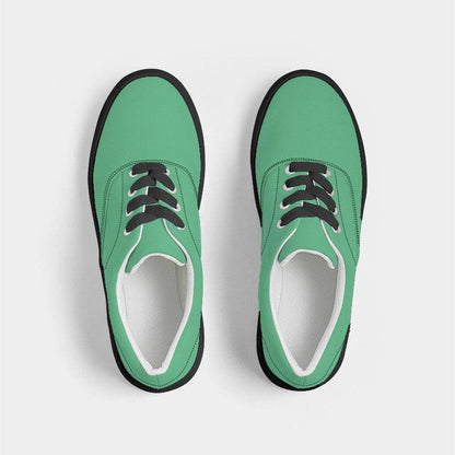 Light Clear Green Men's Canvas Sneakers (BGG3-CL-LI) - Top