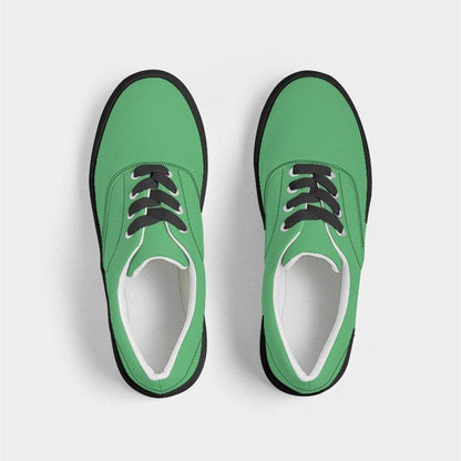 Light Clear Green Men's Canvas Sneakers (G-CL-LI) - Top