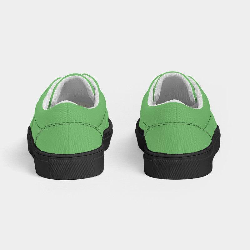 Light Clear Green Men's Canvas Sneakers (GL1-CL-LI) - Back