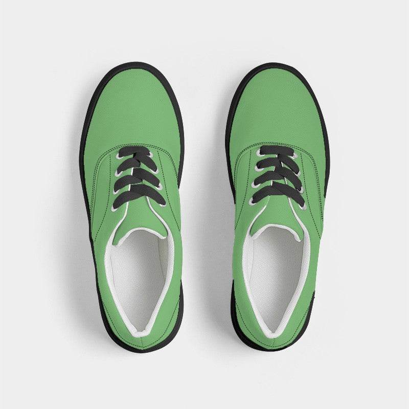 Light Clear Green Men's Canvas Sneakers (GL1-CL-LI) - Top