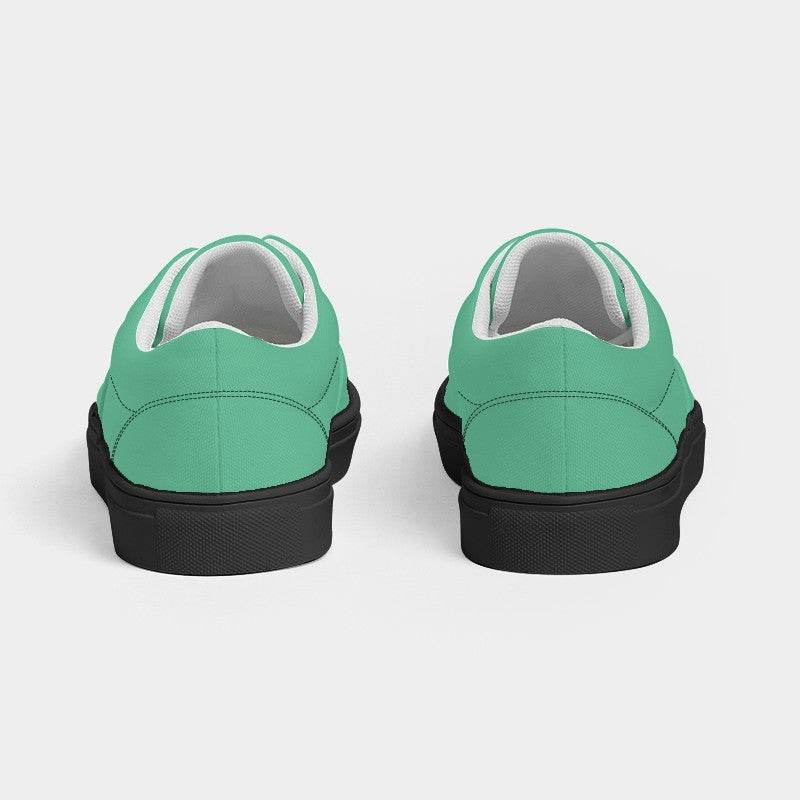 Light Clear Green Women's Canvas Sneakers (BGG2-CL-LI) - Back