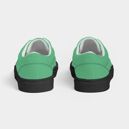 Light Clear Green Women's Canvas Sneakers (BGG3-CL-LI) - Back