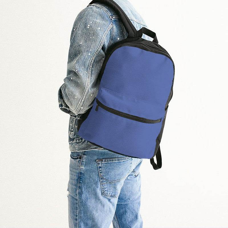 Light Clear Indigo Canvas Backpack (I-CL-LI) - Man Back CloseUp