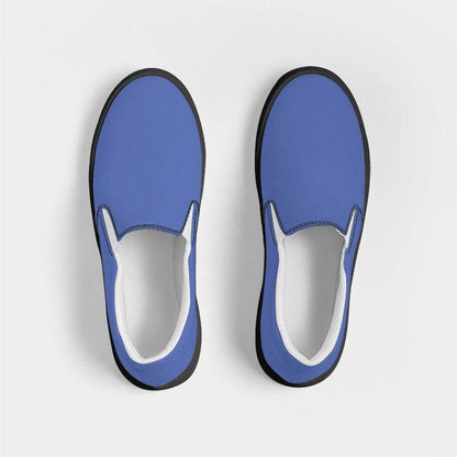 Light Clear Indigo Men's Slip-On Canvas Sneakers (I-CL-LI) - Top