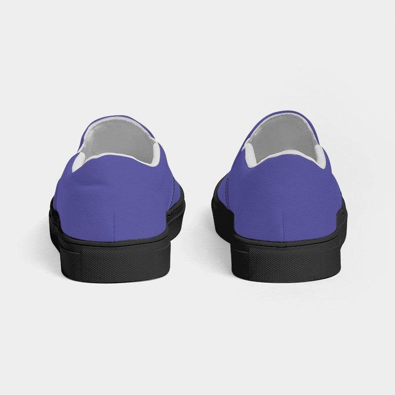 Light Clear Indigo Women's Slip-On Canvas Sneakers (PUI2-CL-LI) - Back