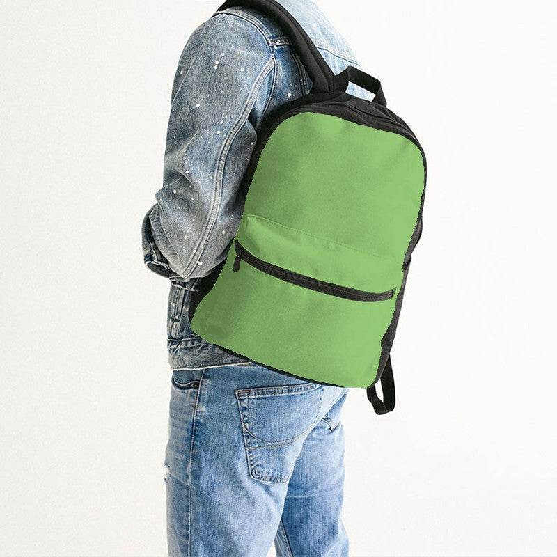 Light Clear Lime Canvas Backpack (GL2-CL-LI) - Man Back CloseUp