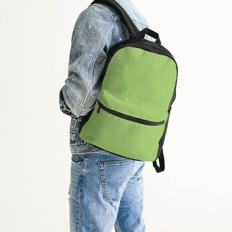 Light Clear Lime Canvas Backpack (GL3-CL-LI) - Man Back CloseUp