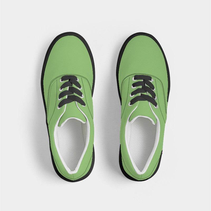 Light Clear Lime Men's Canvas Sneakers (GL2-CL-LI) - Top