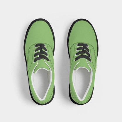Light Clear Lime Men's Canvas Sneakers (GL2-CL-LI) - Top