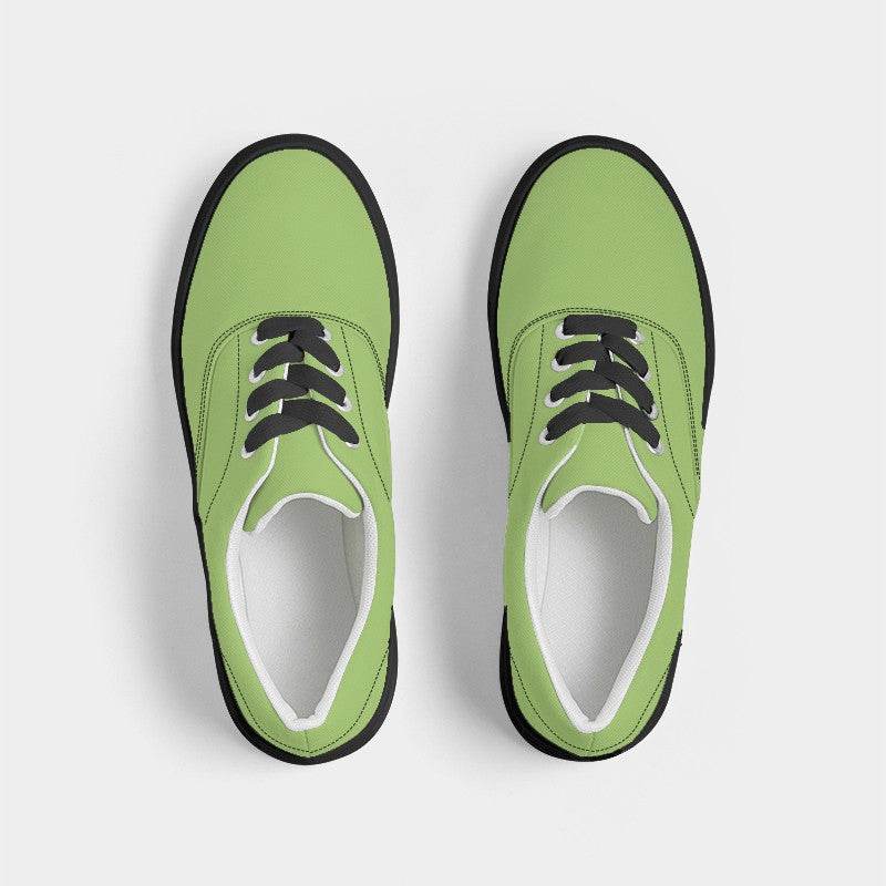 Light Clear Lime Men's Canvas Sneakers (GL3-CL-LI) - Top