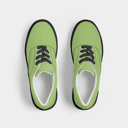 Light Clear Lime Men's Canvas Sneakers (GL3-CL-LI) - Top