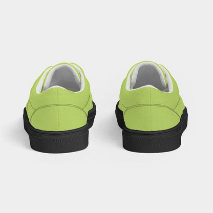 Light Clear Lime Men's Canvas Sneakers (L-CL-LI) - Back