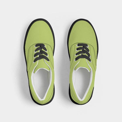 Light Clear Lime Men's Canvas Sneakers (L-CL-LI) - Top