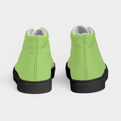 Light Clear Lime Men's High-Top Canvas Sneakers (GL3-CL-LI) - Back