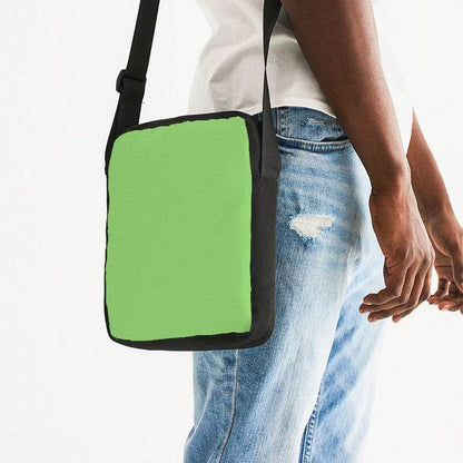 Light Clear Lime Messenger Pouch (GL2-CL-LI) - Man Side CloseUp