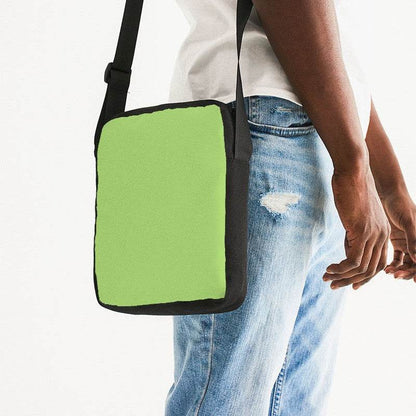 Light Clear Lime Messenger Pouch (GL3-CL-LI) - Man Side CloseUp