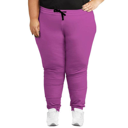 Light Clear Magenta Joggers PLUS (PIM3-CL-LI) - Woman Front PLUS