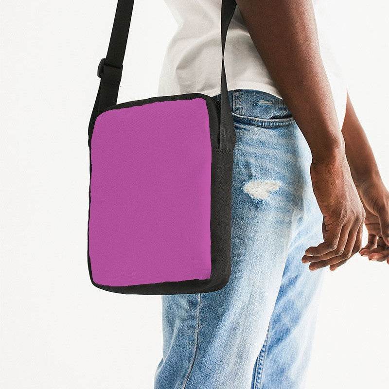 Light Clear Magenta Messenger Pouch (PIM3-CL-LI) - Man Side CloseUp