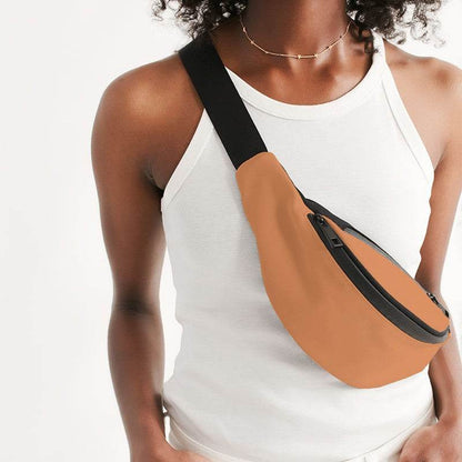 Light Clear Orange Belt Bag (OR1-CL-LI) - Woman Front CloseUp